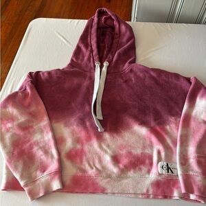 Calvin Klein Pink Tie-Dye Hoodie